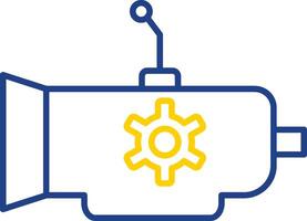 Gearbox Line Two Color Icon vector