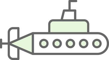 submarino relleno icono vector