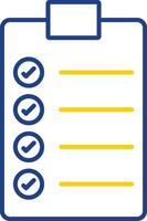 To Do List Line Two Color Icon vector