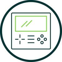Gameboy Line Circle Icon vector