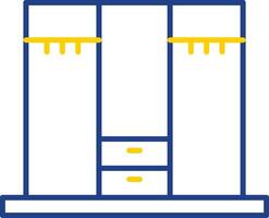 Closet Line Two Color Icon vector