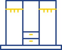 Closet Line Two Color Icon vector