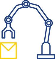 Industrial Robot Line Two Color Icon vector