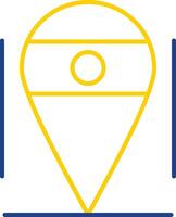 Location Line Two Color Icon vector