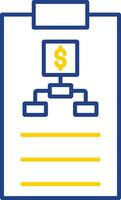 Planing Line Two Color Icon vector