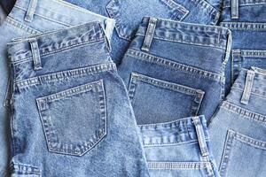 Fashionable denim jeans for teenagers, texture photo