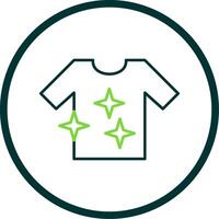 Shirt Line Circle Icon vector