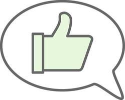 Good Review Fillay Icon vector