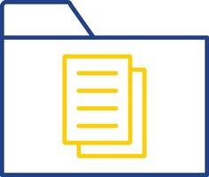 Documents Line Two Color Icon vector