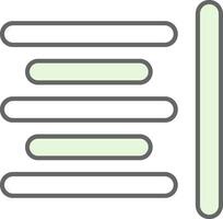 Horizontal Align Fillay Icon vector