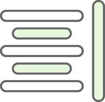 Horizontal Align Fillay Icon vector