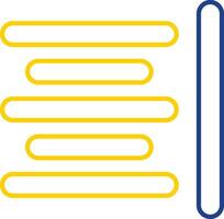 Horizontal Align Line Two Color Icon vector