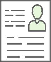 Resume Fillay Icon vector