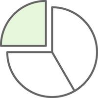 Pie Chart Fillay Icon vector