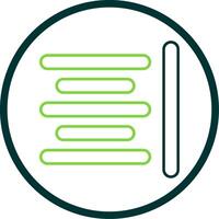 Horizontal Align Line Circle Icon vector