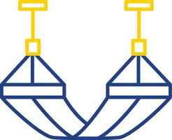 Hammock Line Two Color Icon vector