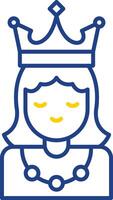 Princess Line Two Color Icon vector