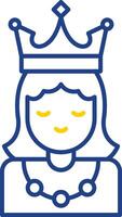 Princess Line Two Color Icon vector