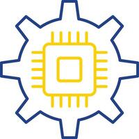 Circuit Line Two Color Icon vector