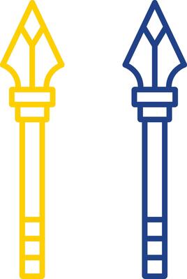 Spear Line Two Color Icon