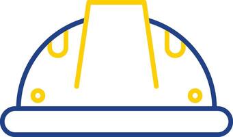 Construction Helmet Line Two Color Icon vector