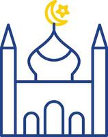 Mosque Line Two Color Icon vector