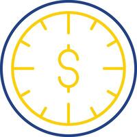 Time Is Money Line Two Color Icon vector