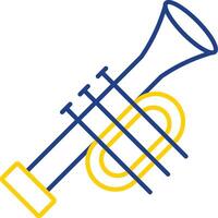 Trumpet Line Two Color Icon vector