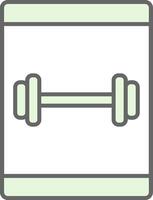 Online Workout Fillay Icon vector