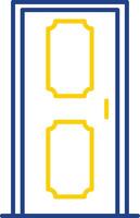 Door Line Two Color Icon vector