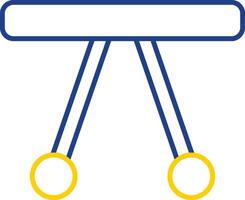 Swinging Cradle Line Two Color Icon vector
