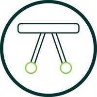 Swinging Cradle Line Circle Icon vector