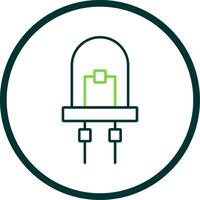 Diode Line Circle Icon vector