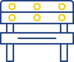 Bench Line Two Color Icon vector
