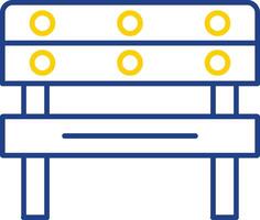 Bench Line Two Color Icon vector