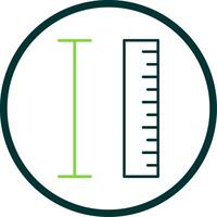 Measurement Line Circle Icon vector