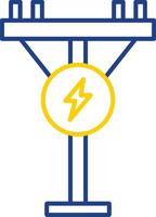 Electric Pole Line Two Color Icon vector