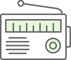 radio relleno icono vector