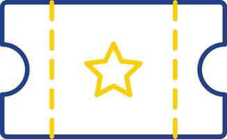 Ticket Line Two Color Icon vector