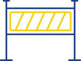 Barrier Line Two Color Icon vector