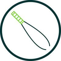 Tweezers Line Circle Icon vector