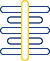 Center Align Line Two Color Icon vector