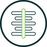 Center Align Line Circle Icon vector