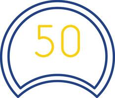 Speed Limit Line Two Color Icon vector