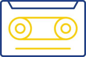 Cassette Line Two Color Icon vector