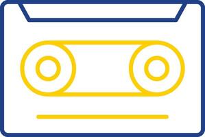 Cassette Line Two Color Icon vector