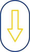 Scroll Down Line Two Color Icon vector
