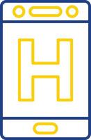 Hospital Line Two Color Icon vector