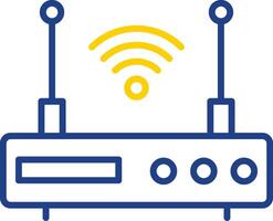 Modem Line Two Color Icon vector