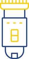 Shaving Machine Line Two Color Icon vector
